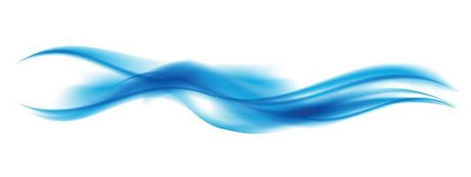 Abstract Blue Wave on Background. Vector Illustration