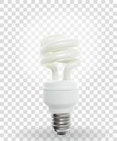 Lighting Powersave lamp on transparent Background. Vector Illustration.