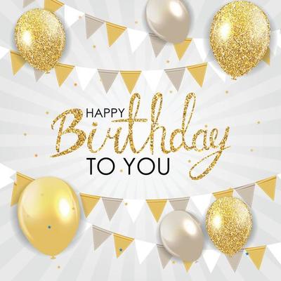 Abstract Happy Birthday Background Card Template Vector Illustration