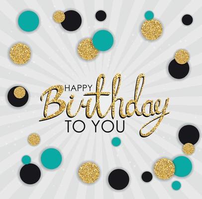 Abstract Happy Birthday Background Card Template Vector Illustration