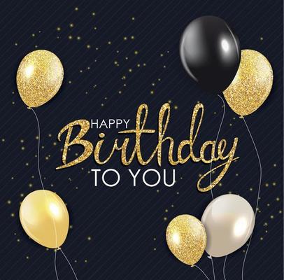 Abstract Happy Birthday Background Card Template Vector Illustration