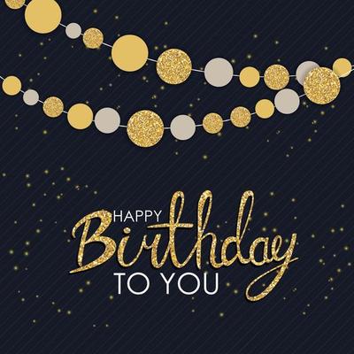 Abstract Happy Birthday Background Card Template Vector Illustration