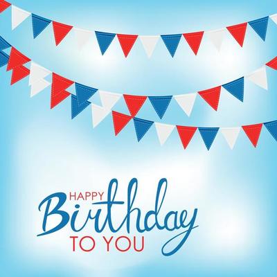 Abstract Happy Birthday Background Card Template Vector Illustration