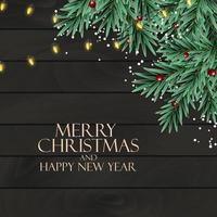 Holiday New Year and Merry Christmas Background. Vector Illustration