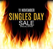 November 11 Singles Day Sale Abstract Background.. Vector Illustration