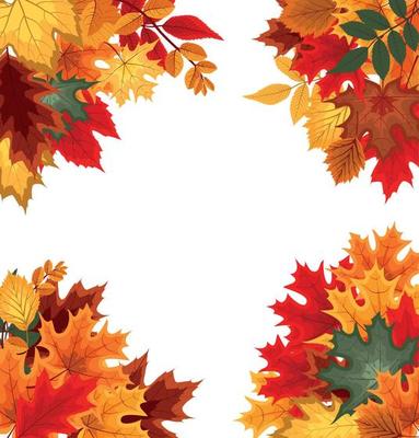 Abstract Vector Illustration Background with Falling Autumn Leaves.