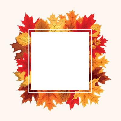 Abstract Vector Illustration Background with Falling Autumn Leaves.