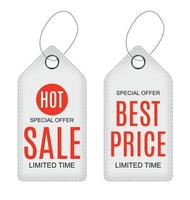 Vector Illustration of White Paper Sale Label