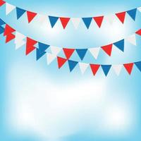 Party Background with Flags Vector Illustration