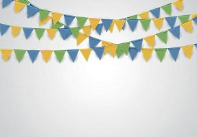 Party Background with Flags Vector Illustration