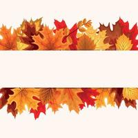 Abstract Vector Illustration Background with Falling Autumn Leaves.