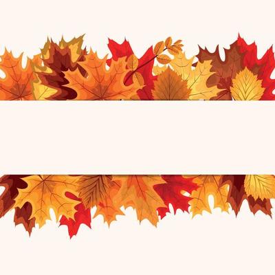 Abstract Vector Illustration Background with Falling Autumn Leaves.