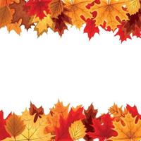 Fondo de ilustración de vector abstracto con caída de hojas de otoño.