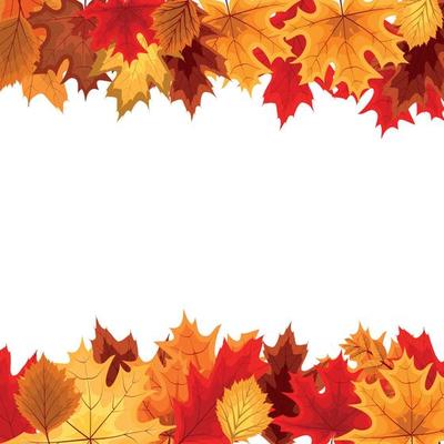 Abstract Vector Illustration Background with Falling Autumn Leaves.