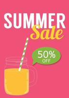 Summer Sale Banner Template for your Business. Vector Illustration