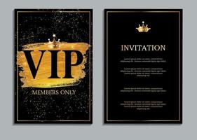 Abstract Luxury VIP Members Only Invitation Background Vector Illustration