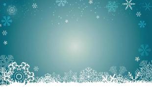 Fondo abstracto de Navidad y año nuevo con copos de nieve. ilustración vectorial vector