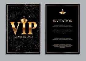 Abstract Luxury VIP Members Only Invitation Background Vector Illustration