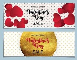 Valentines Day Sale, Discont Card. Vector Illustration