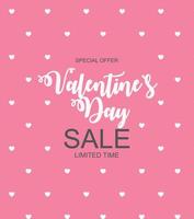 Valentines Day Sale, Discount Card. Vector Illustration