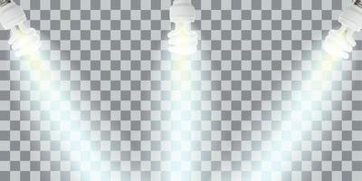 Powersave lamp on transparent Background. Vector Illustration.