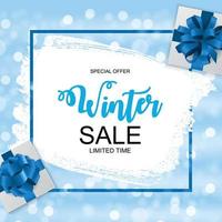 Winter Sale Background Special Offer Banner Background for Business and Advertising. Vector illustration.