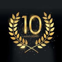 Template Logo 10 Years Anniversary Vector Illustration