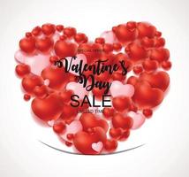 Valentines Day Sale, Discont Card. Vector Illustration