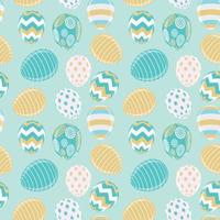 Happy Easter Cute Background with Eggs. Vector Illustration