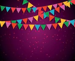 Party Background with Flags Vector Illustration