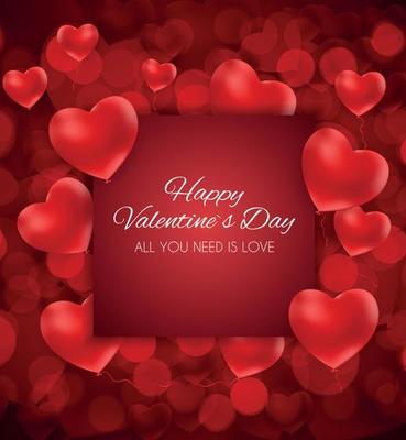 Valentine's Day Heart  Love and Feelings Background Design. Vector illustration