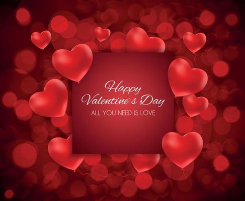 Valentine's Day Heart  Love and Feelings Background Design. Vector illustration