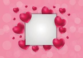 Valentine's Day Heart  Love and Feelings Background Design. Vector illustration