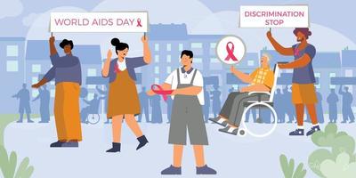 Detener la composición de la discriminación del sida