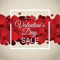 Valentines Day Sale, Discont Card. Vector Illustration