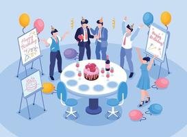 Birthday Office Congratulation Concept vector
