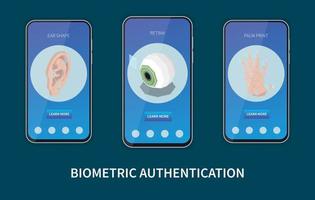 Biometric ID Smartphone Set vector