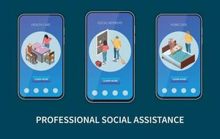 Social Assistance Banners Collection vector
