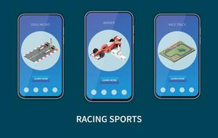 Racing Sports Vertical Banners vector