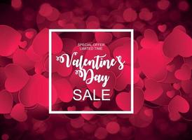 Valentines Day Sale, Discont Card. Vector Illustration