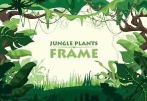 marco de plantas de la selva vector