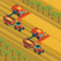 Agriculture Isometric Background vector