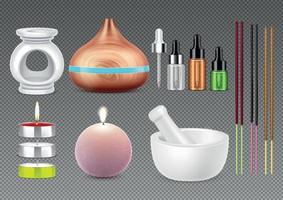 Aromatherapy Realistic Set vector