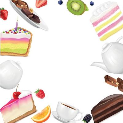 Cake Pieces Background