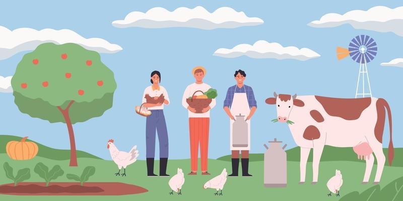 Farm Flat Background