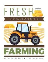 Fresh Organic Farming Poster vector
