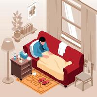 Cold In Bed Composition vector