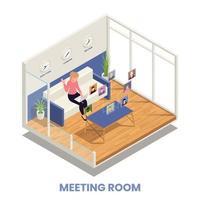 Online Presentation And Conference Concept vector