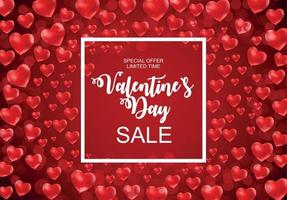 Valentines Day Sale, Discont Card. Vector Illustration