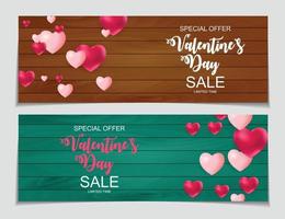 venta de san valentín, tarjeta de descuento. ilustración vectorial vector